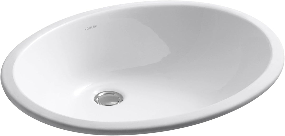 Biscuit Undercounter Bathroom Sink R234
