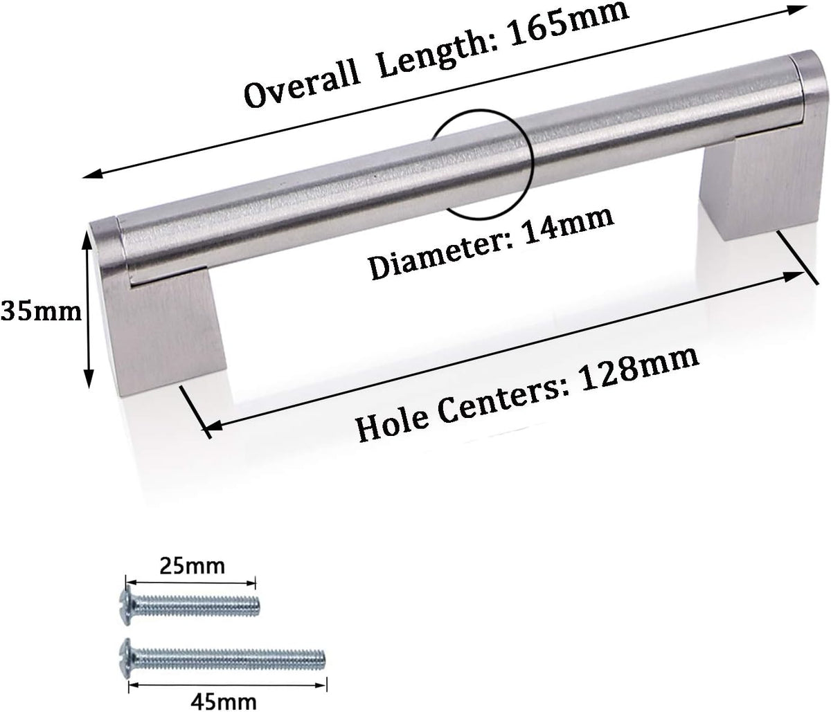 30 Pack Stainless Steel Kitchen Cabinet Handles and Pulls B76809