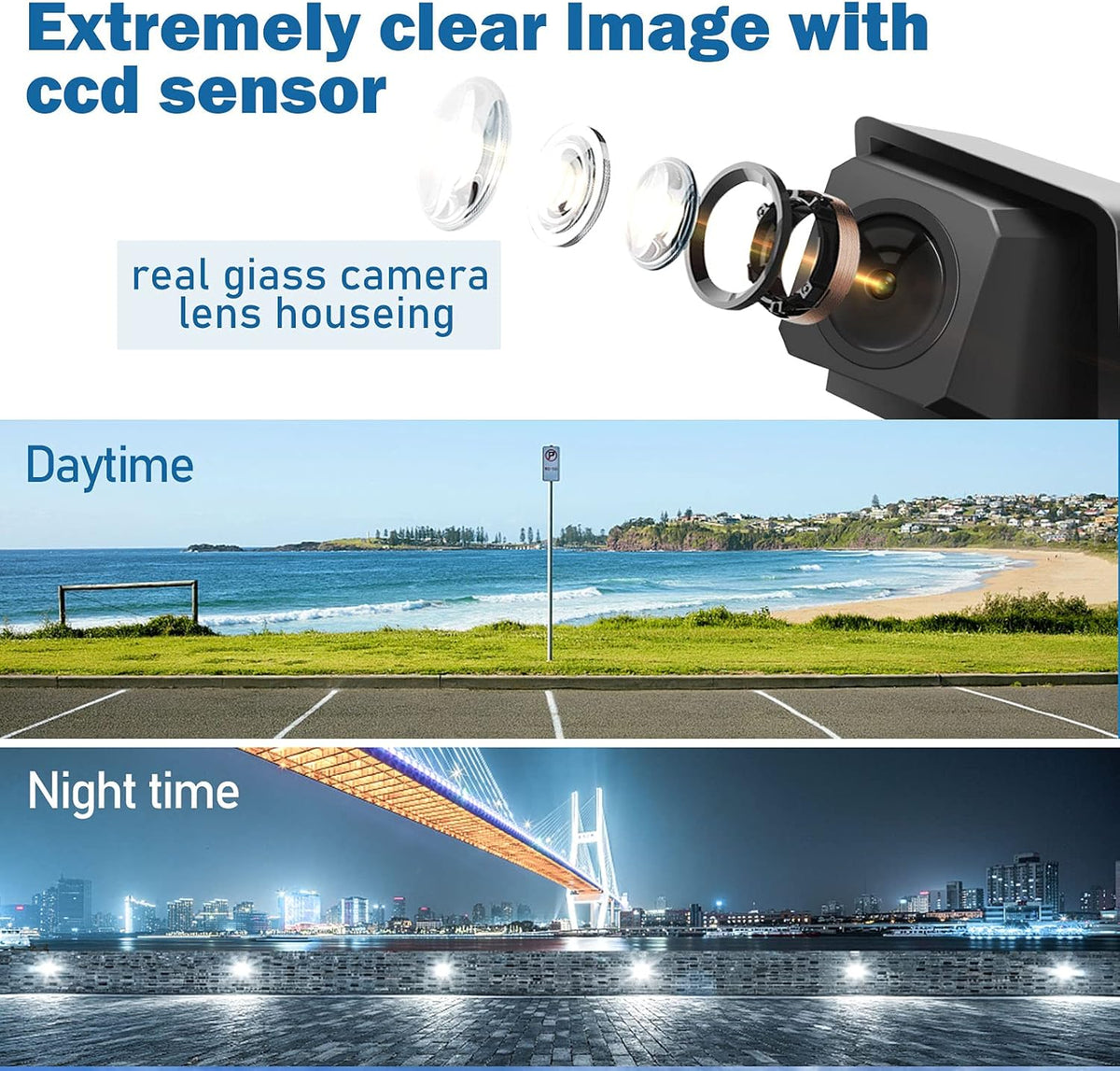 Spare Tire Rear View Backup Camera for Jeep Wrangler JK 2007-2018, Waterproof with Factory Radio RCA Adapter W77763