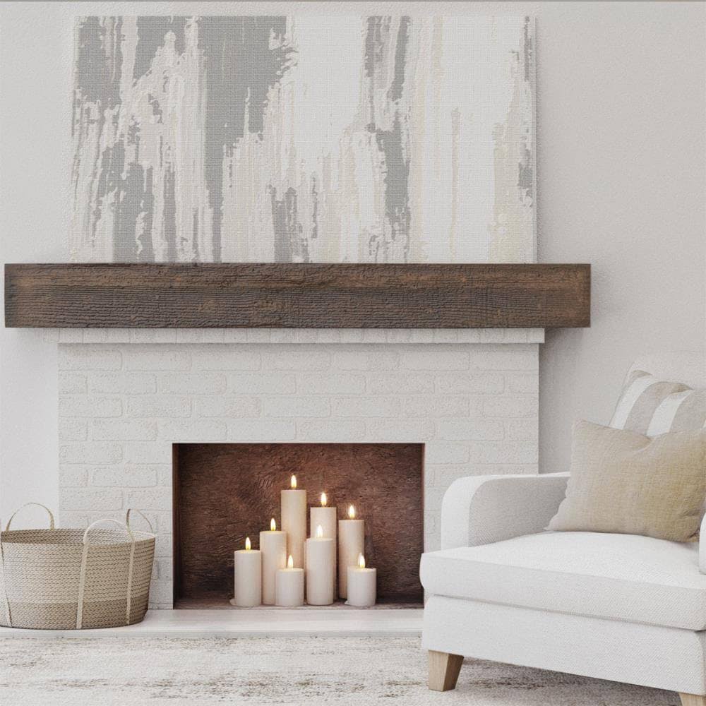 Rough Sawn Faux Wood Fireplace Mantel Z975