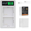 2-Pack Rechargeable Batteries and LCD Dual Charger 3.85V 4800mAh I751