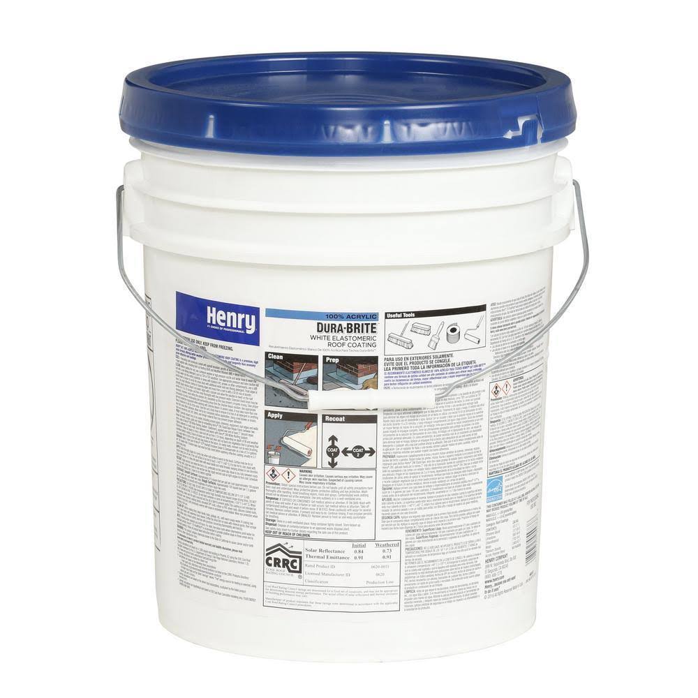 White 4.75 gal. Elastomeric Roof Coating D167