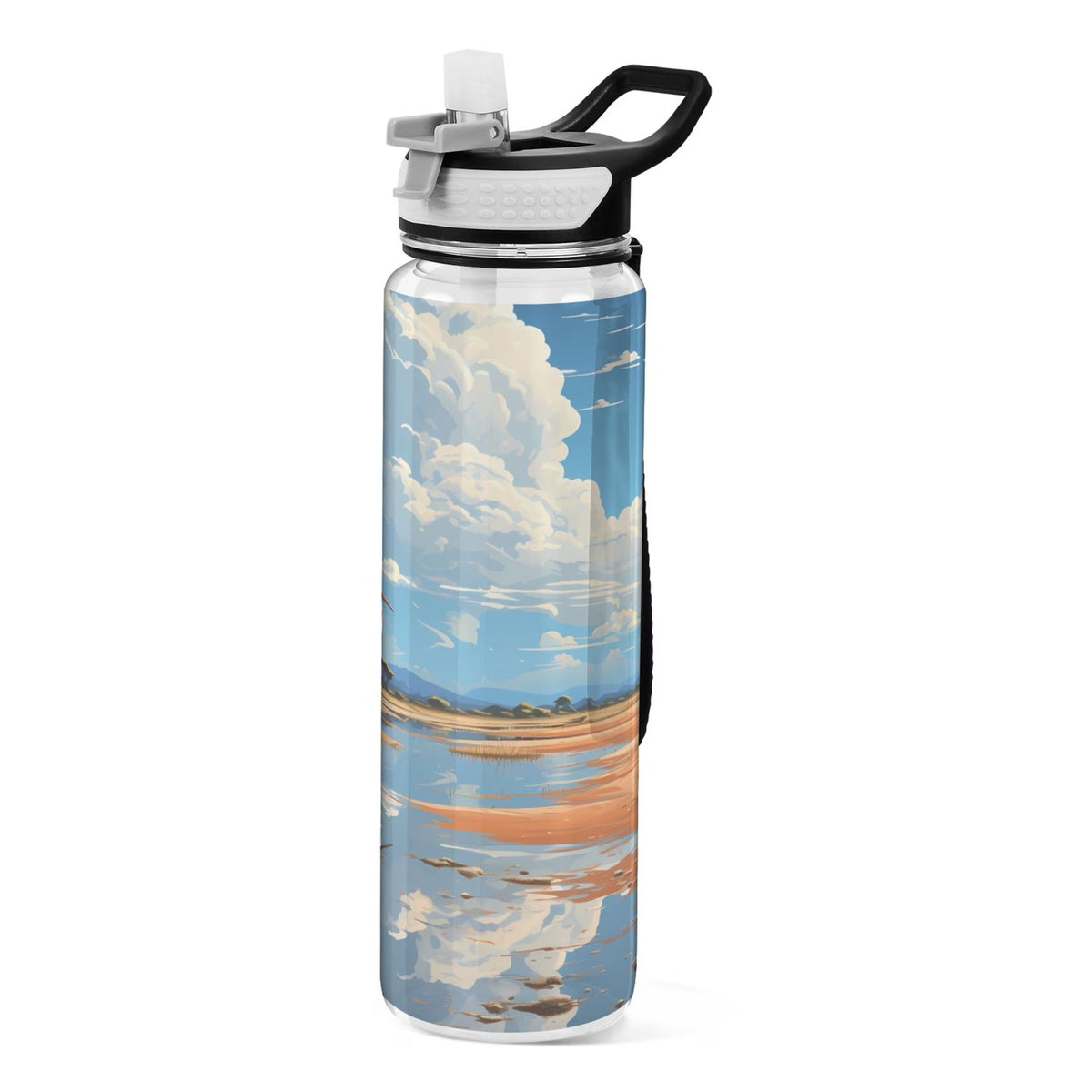 32oz Tritan Leakproof Clear Sports Water Bottle E482