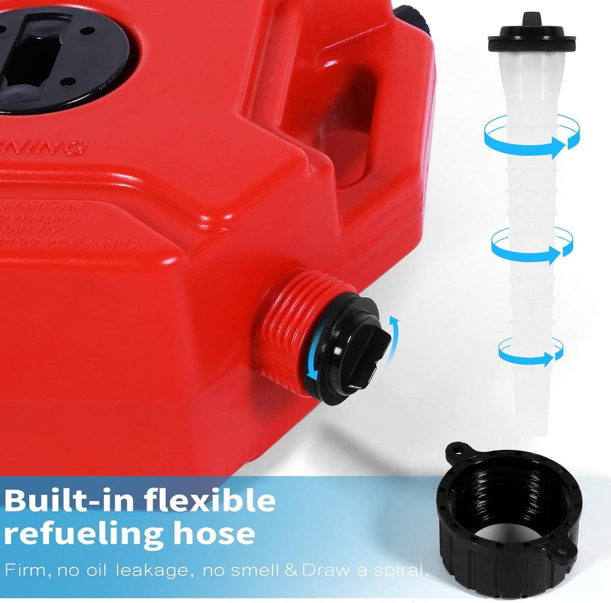 Red Poly Gas Can 5L Pack of 2 U813961