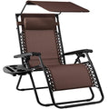 Beige Textilene Mesh Zero Gravity Recliner Chair Q528360