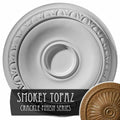 24 1/4x22OD x 1 1/2x22P Ceiling Medallion Hand-Painted Smokey Topaz Crackle L6240