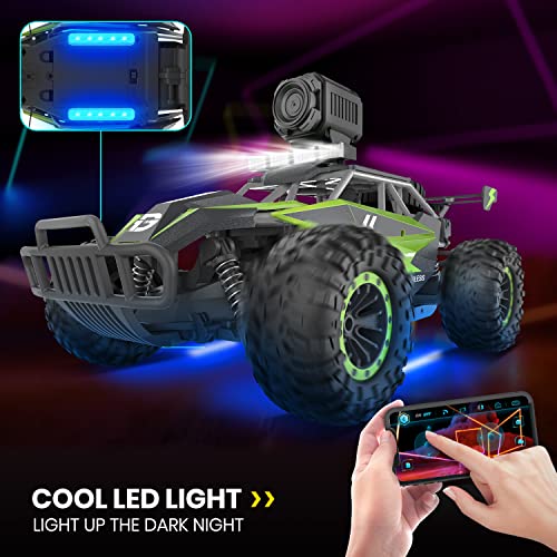 1:16 Scale Remote Control Car with 1080P HD Camera and LED Lights Q195052