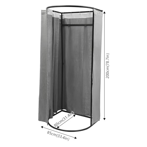 Grey Portable Folding Dressing Room with Shading Curtain S9393