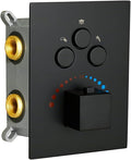 3-Way Thermostatic Shower Diverter Mixer Valve in Matte Black A396648