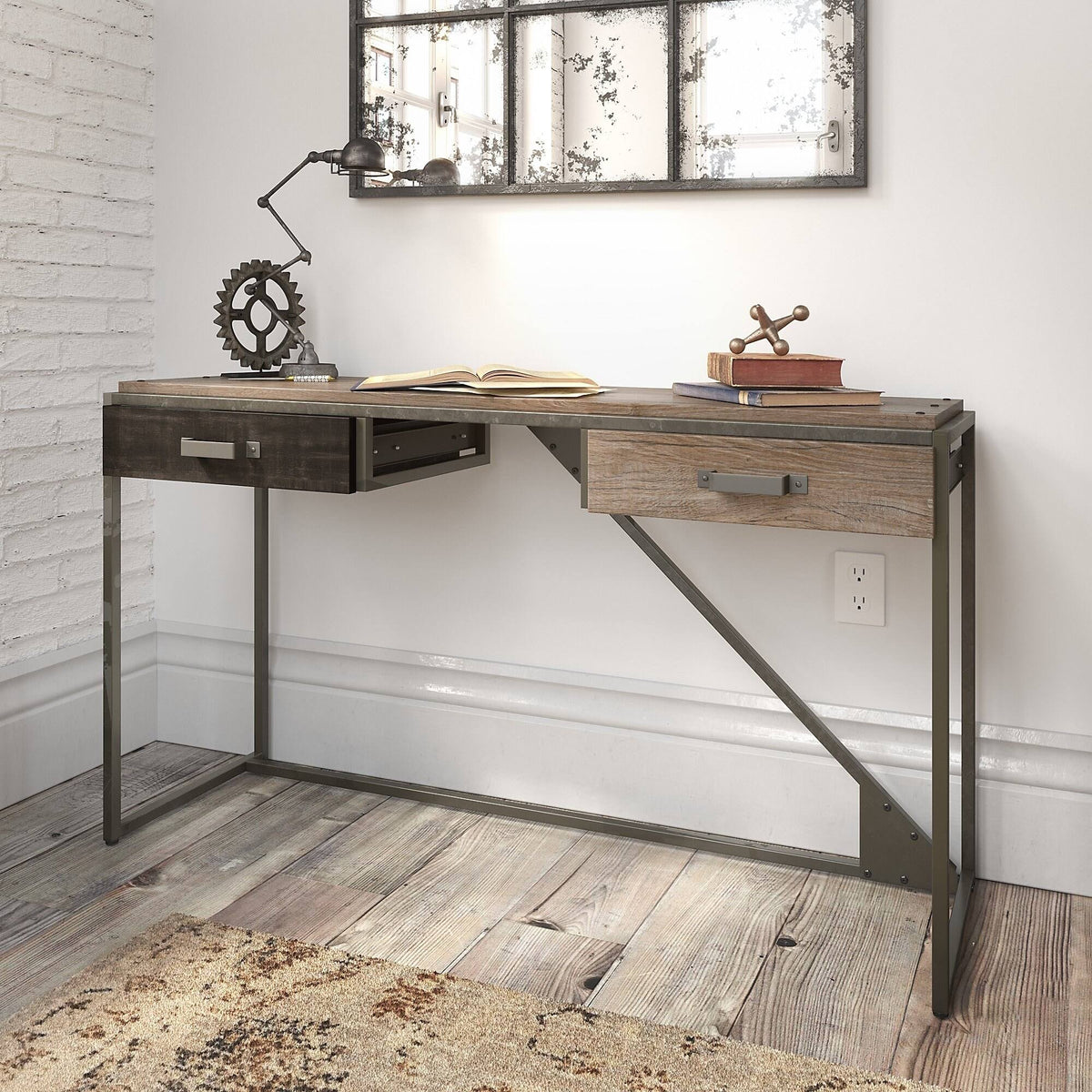 Grey Console Table with Drawers S845681
