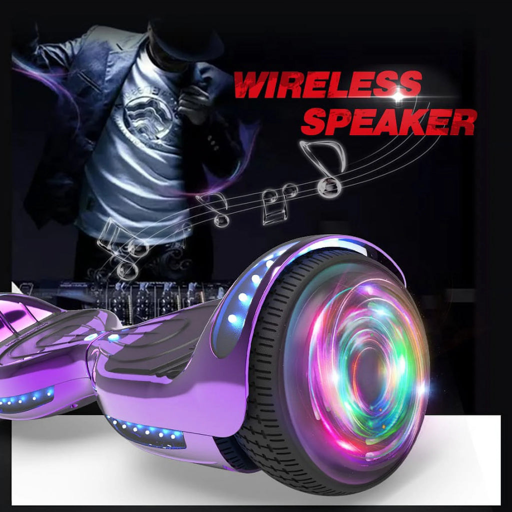 Chrome Purple Self Balancing Hoverboard with LED Light S930