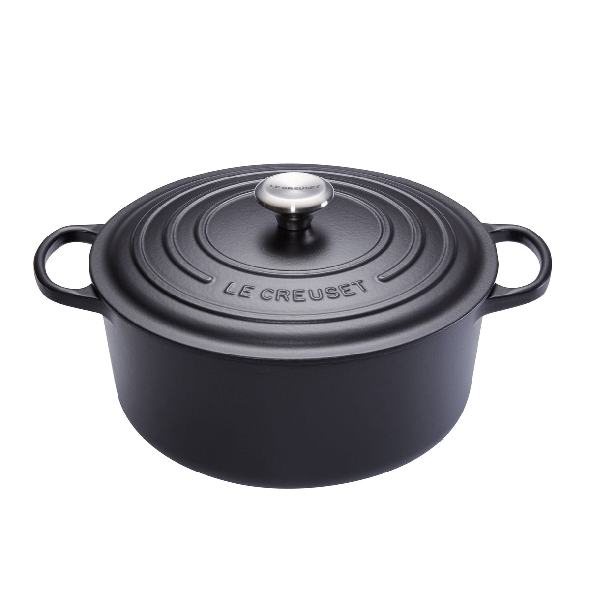 Round Casserole Cast Iron 22 cm Satin Black E230834