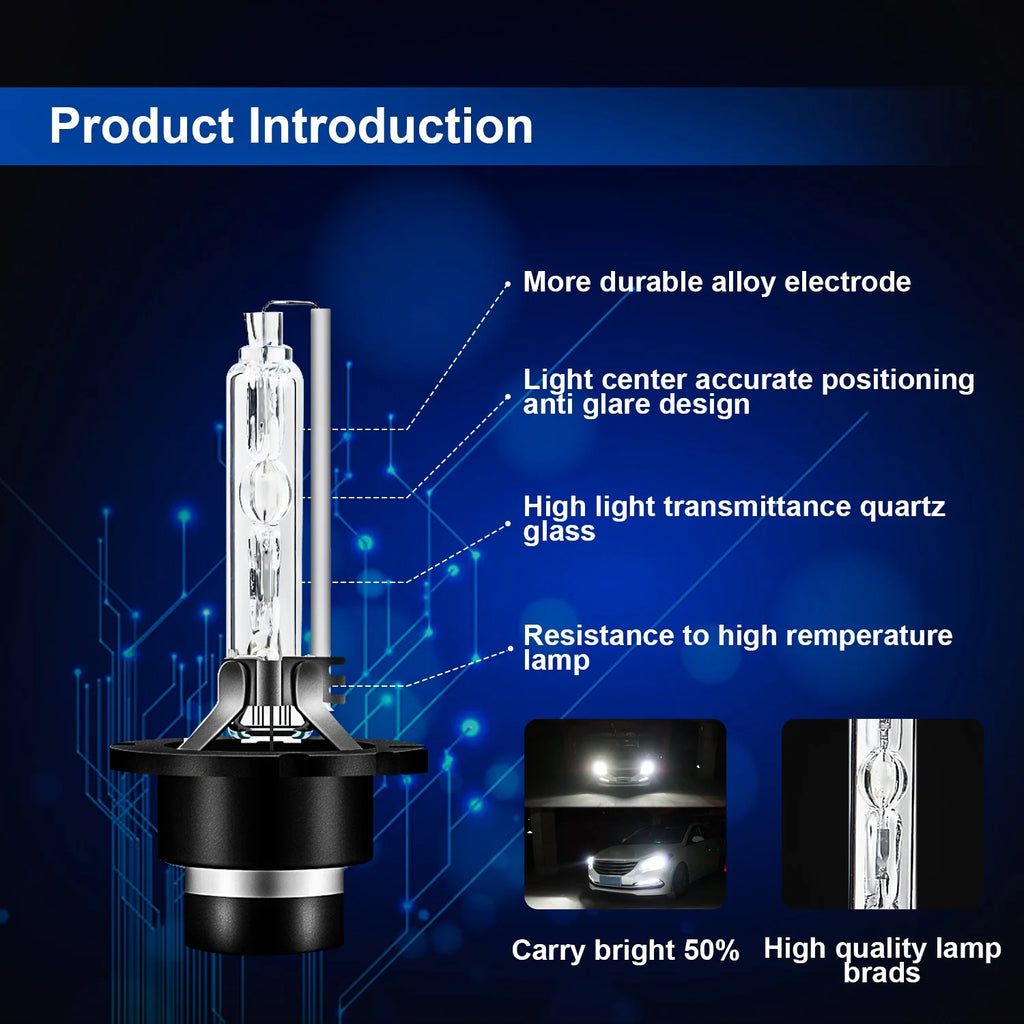 D4S Xenon HID Headlight Replacement Bulb Qty2 J1709