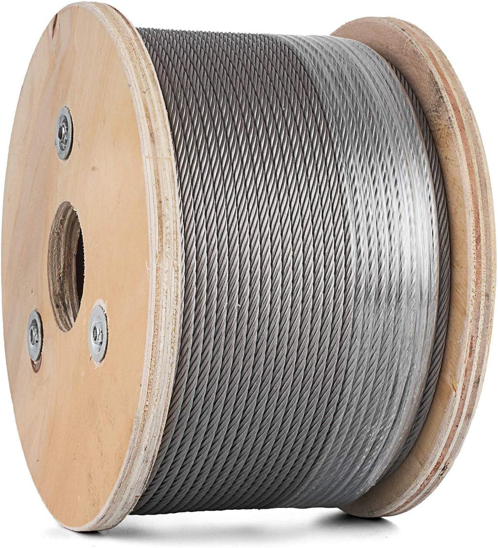 304 Stainless Steel Wire Rope 500ft 3/16 7x19 Cable V1303