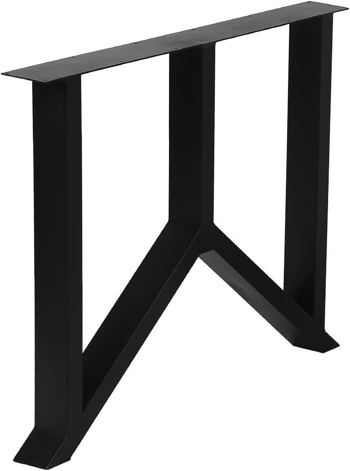 Black 28” Height 18” Wide Metal Table Legs 2 PCS W979