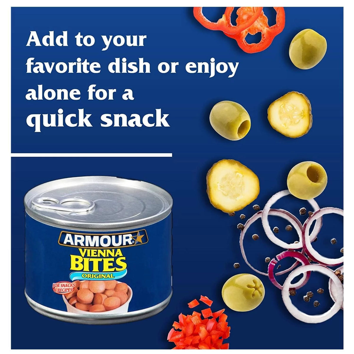 Armour Star Vienna Sausage Bites, Original Flavor, Canned Sausage, 10 OZ (Pack of 12) F272