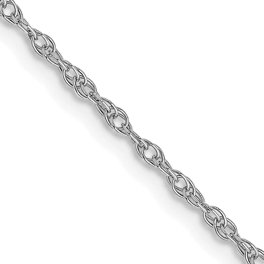 14K White Gold Cable Chain Necklace 18 Inches N891