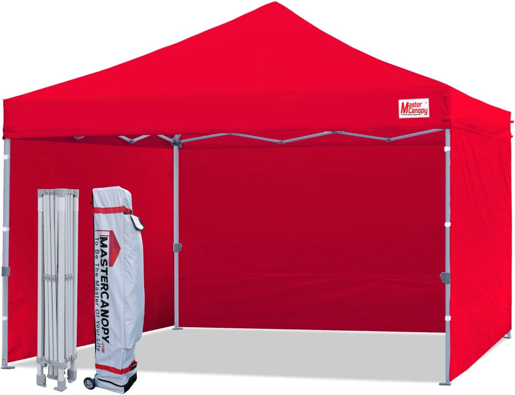 Pop-up Canopy Tent 10x10 Heavy Duty Instant Canopy with Sidewalls Pure White X685528