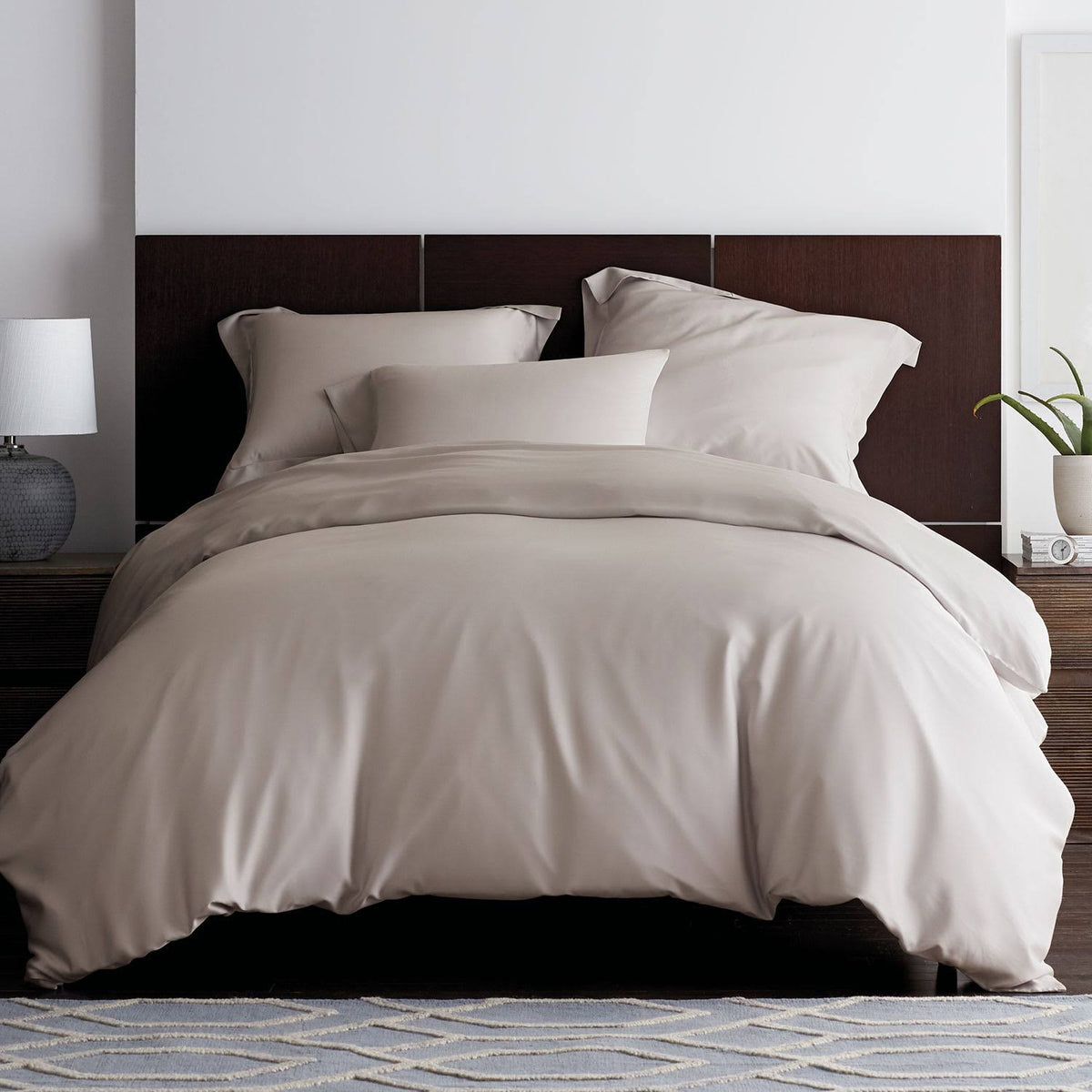 Tencel Lyocell Sateen Duvet Cover Beige Twin I8264