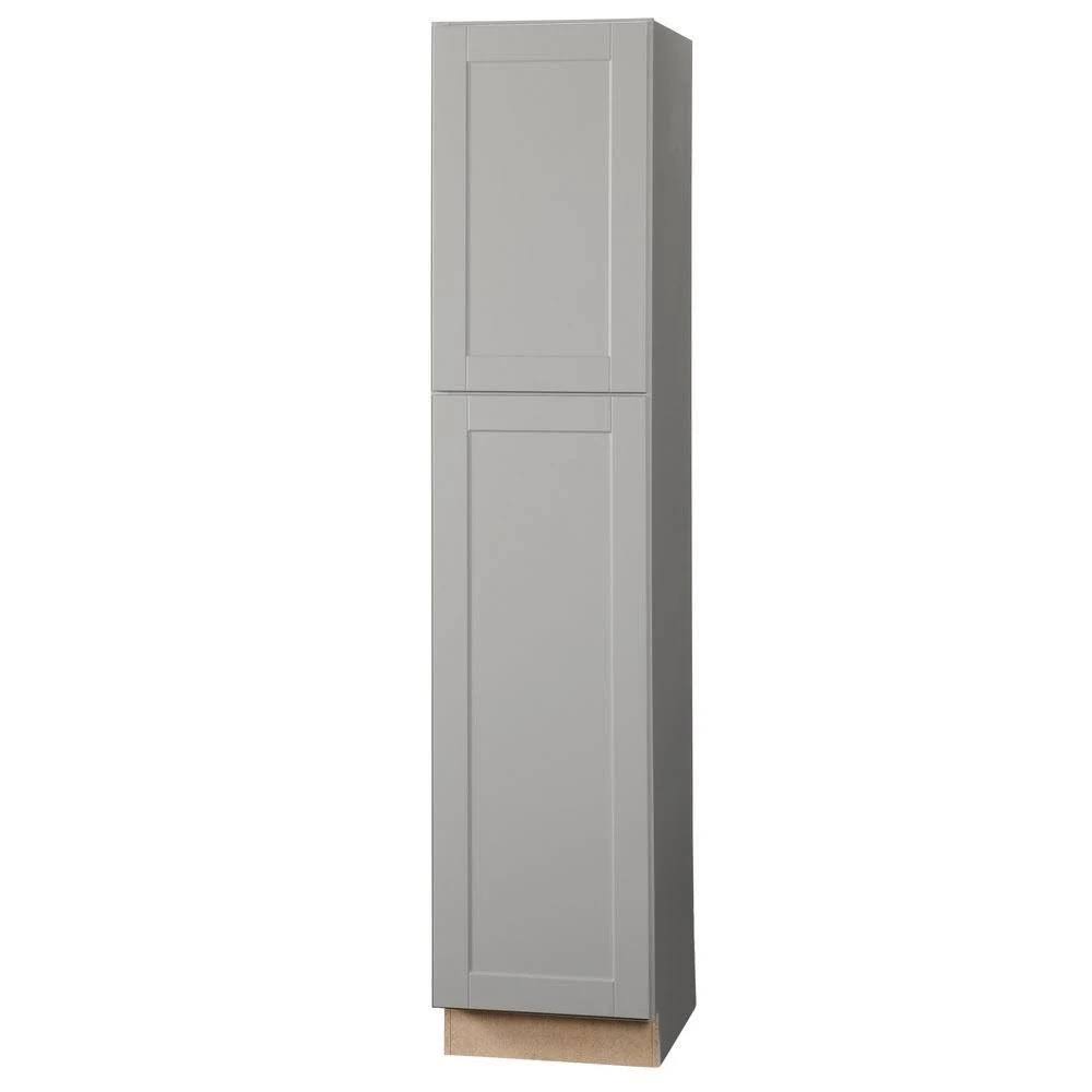Shaker Assembled Pantry Kitchen Cabinet in Dove Gray N79487