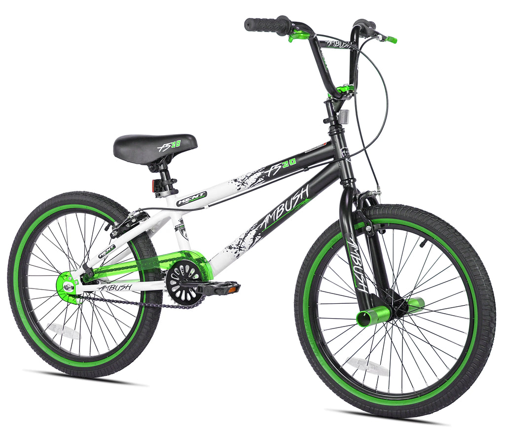 20 In. Boy's BMX Bike, Black with Blue and White Accents B33632