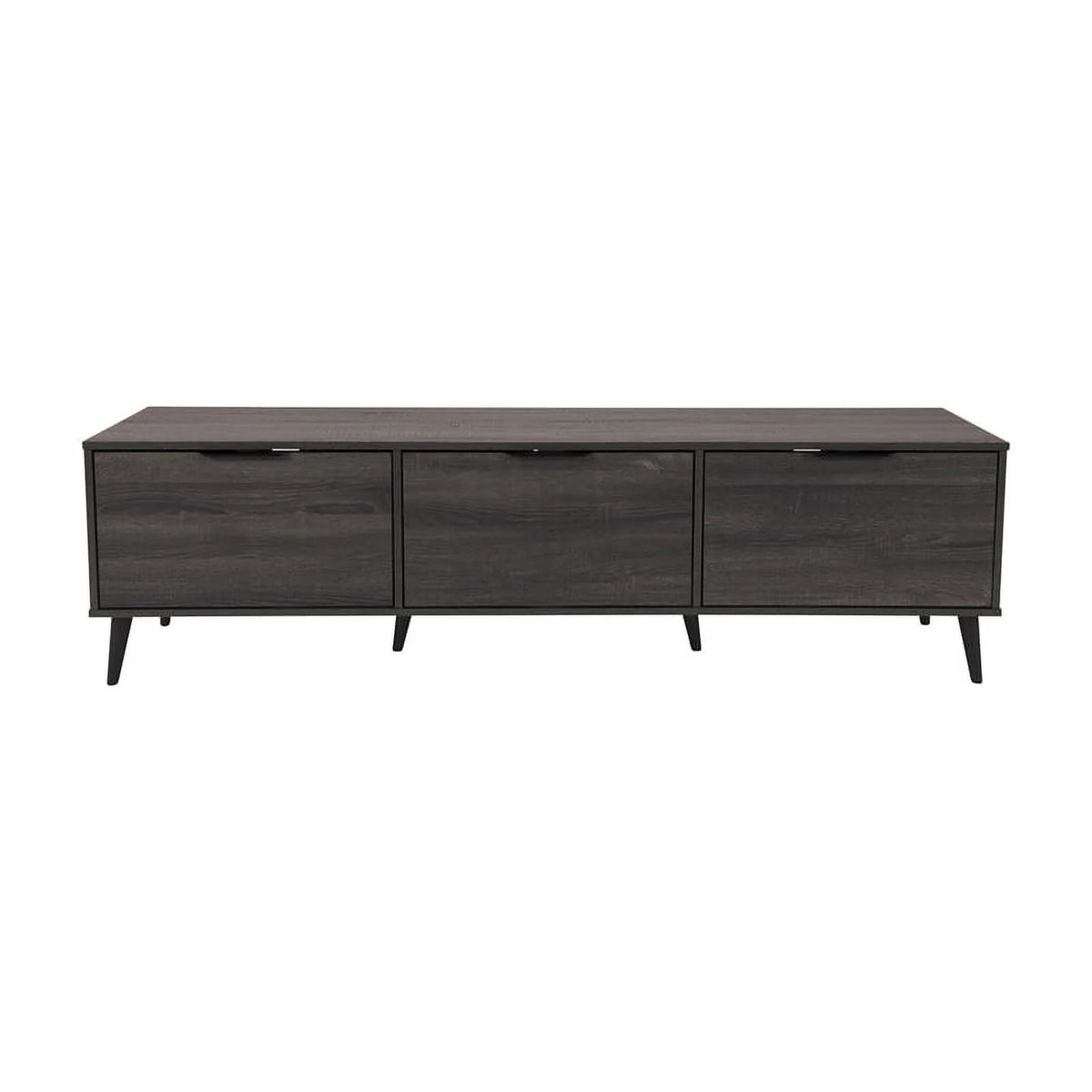 Dark Gray Engineered Wood TV Stand with Closed Storage N441653