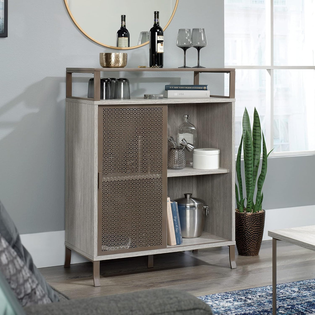 Storage Cabinet, Champagne Oak Finish W531