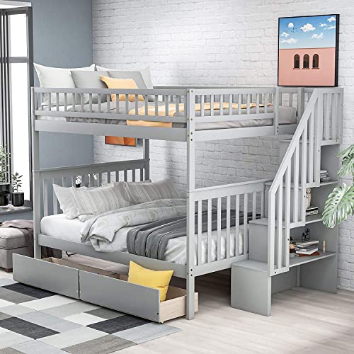 Queen Size Murphy Bed with Storage Drawer and Charging Station E845