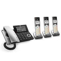 Silver/Black Corded/Cordless Phone with 3 Handsets H52258