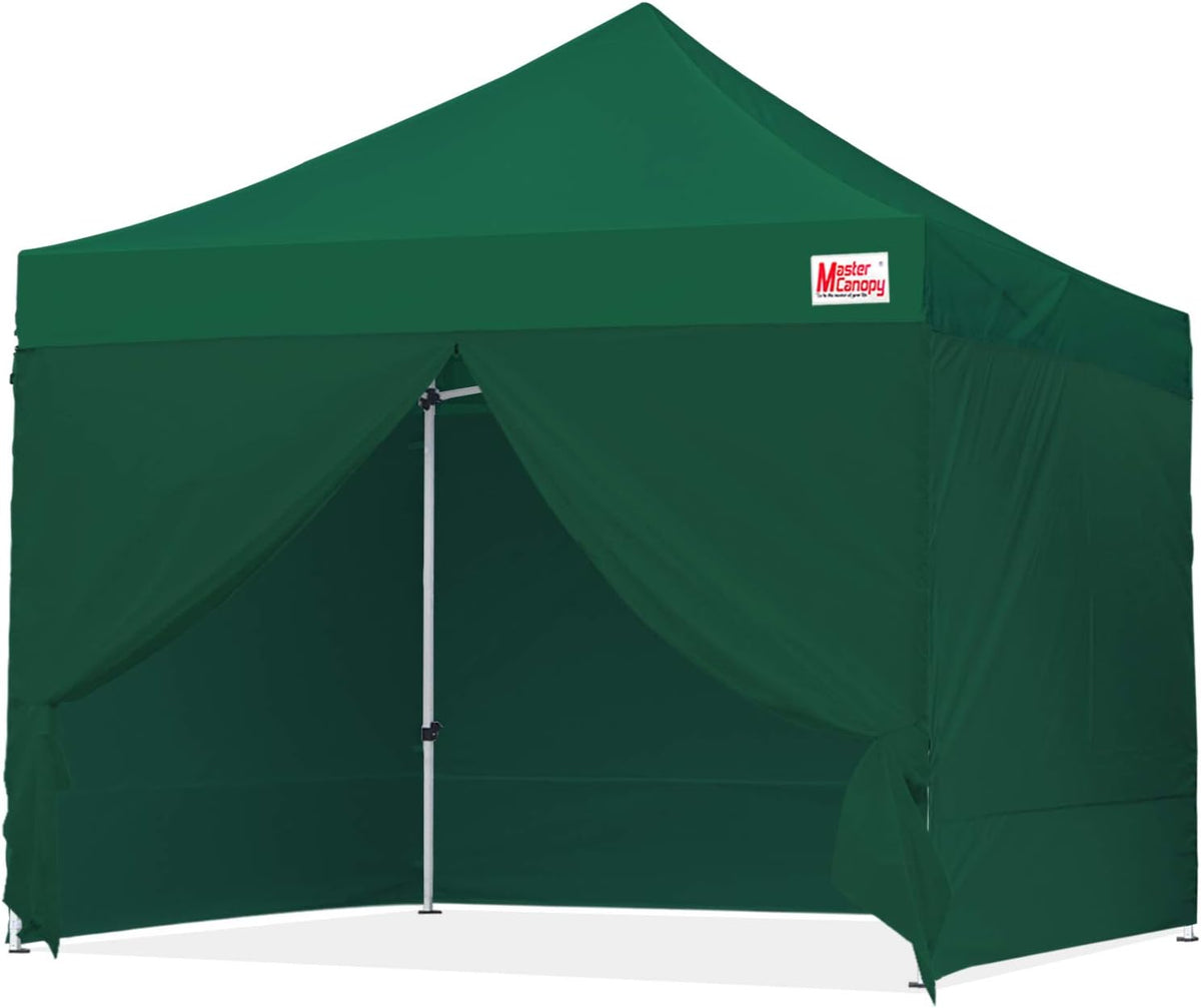 Pop-up Canopy Tent 10x10 Heavy Duty Instant Canopy with Sidewalls Pure White X685528