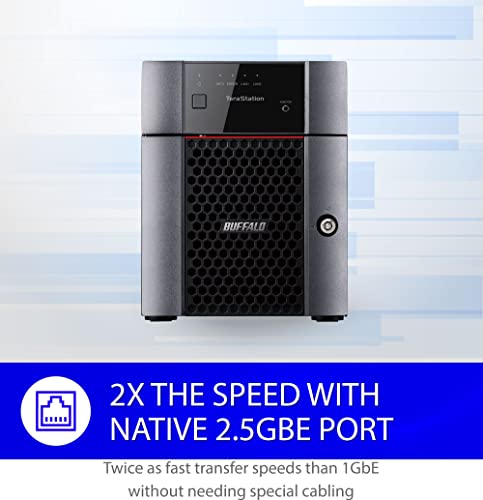 4-Bay Desktop NAS 8TB (4x2TB) with HDD Hard Drives Included 2.5GBE C1165