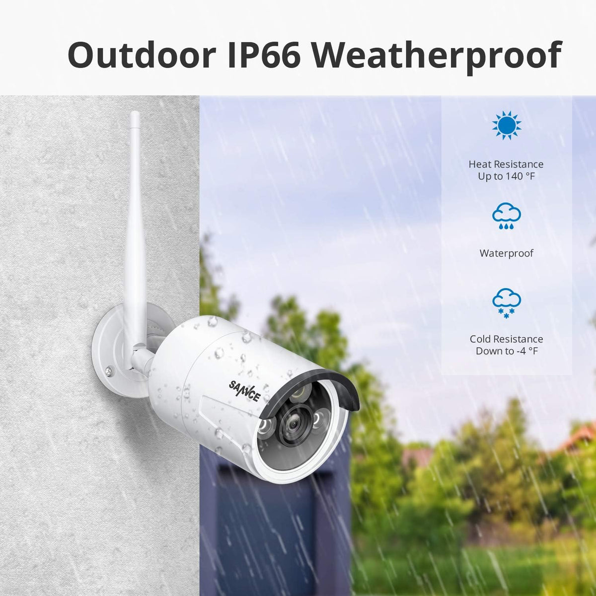 1080p 8 Channel Wireless Security Camera System with 4 Pcs Outdoor IP Cameras B6788