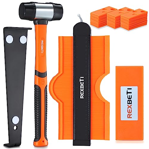 44-Piece Laminate Wood Flooring Installation Kit with Tapping Block, Pull Bar, Mallet, Contour Gauge and 40 Spacers C928163