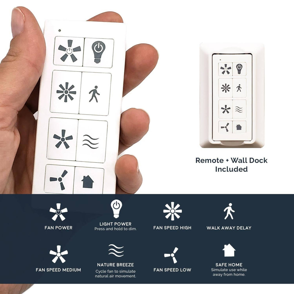 Bright White Indoor Ceiling Fan with Remote D281521