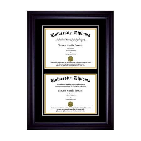Double Diploma Frame with Double Matting A443804