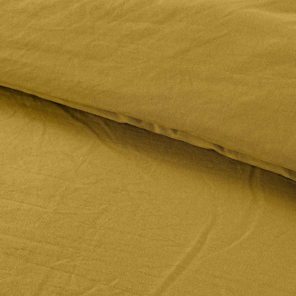 Garment Washed Comforter Set Gold 4 Piece King Q401682