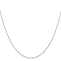 14K White Gold Cable Chain Necklace 18 Inches N891