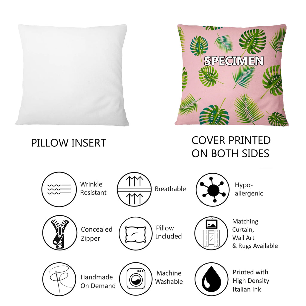 Floral Printed Throw Pillow H399