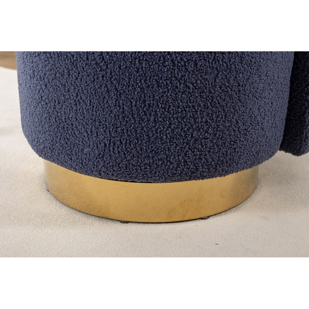 Swivel Accent Barrel Chair Navy K4967