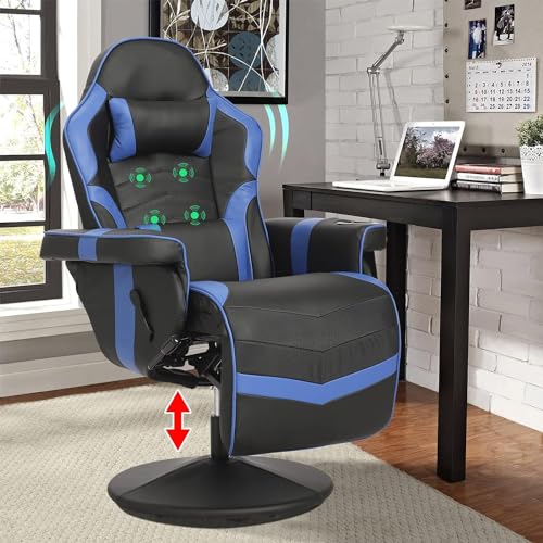 Reclining Gaming Chair with Footrest and Massage K46682