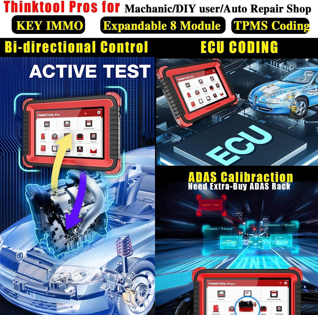 Bi-Directional Scanner Full Systems Diagnostic Scan Tool, 31+ Reset Functions, Key Matching, ECU Coding, ADAS Calibration, 2 Years Update I9420