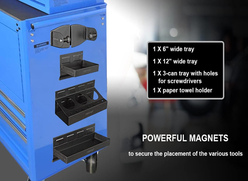 Magnetic Toolbox Tray Set and Holder 4-piece Y702