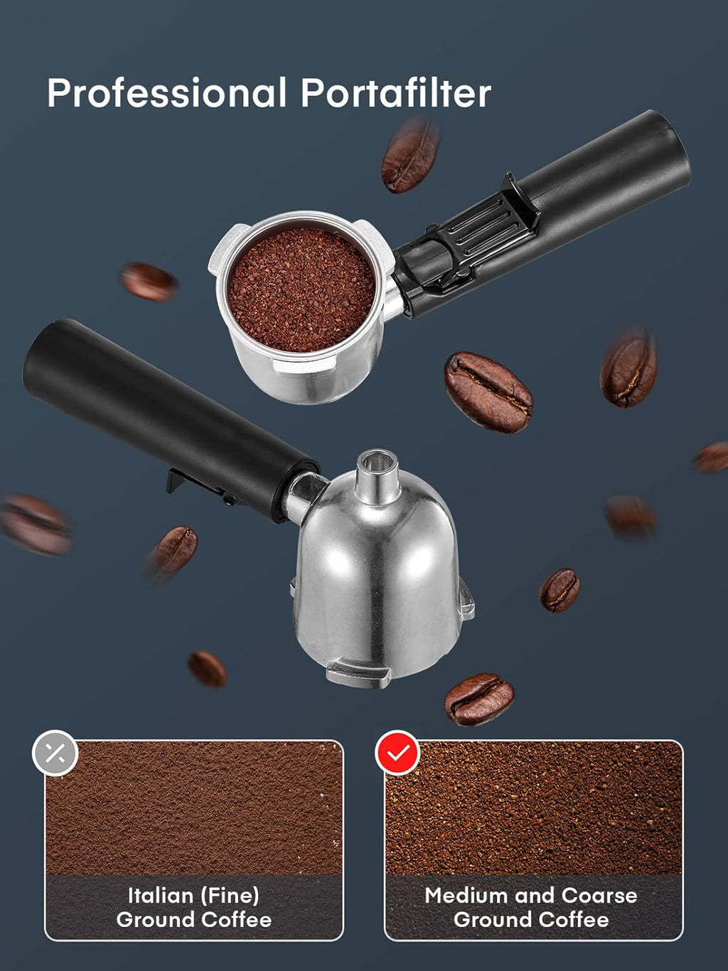 3.5 Bar 4 Cup Compact Espresso Machine with Milk Frother W46940