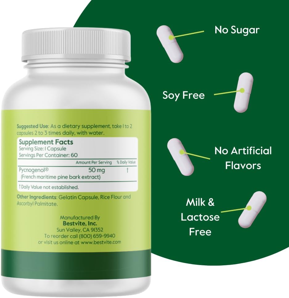Pycnogenol 50mg 120 Capsules Z488459
