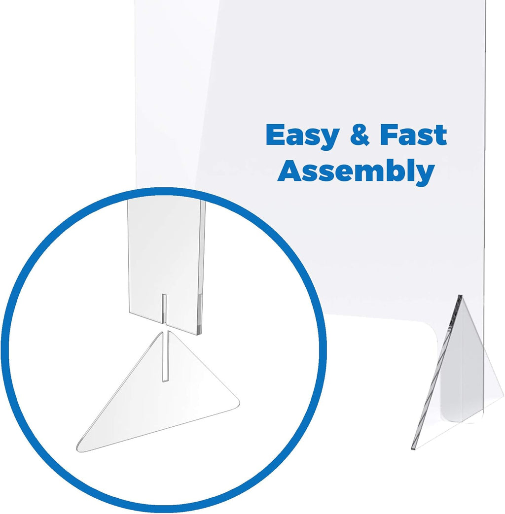 Plexiglass Sneeze Guard Shield for Counter H663