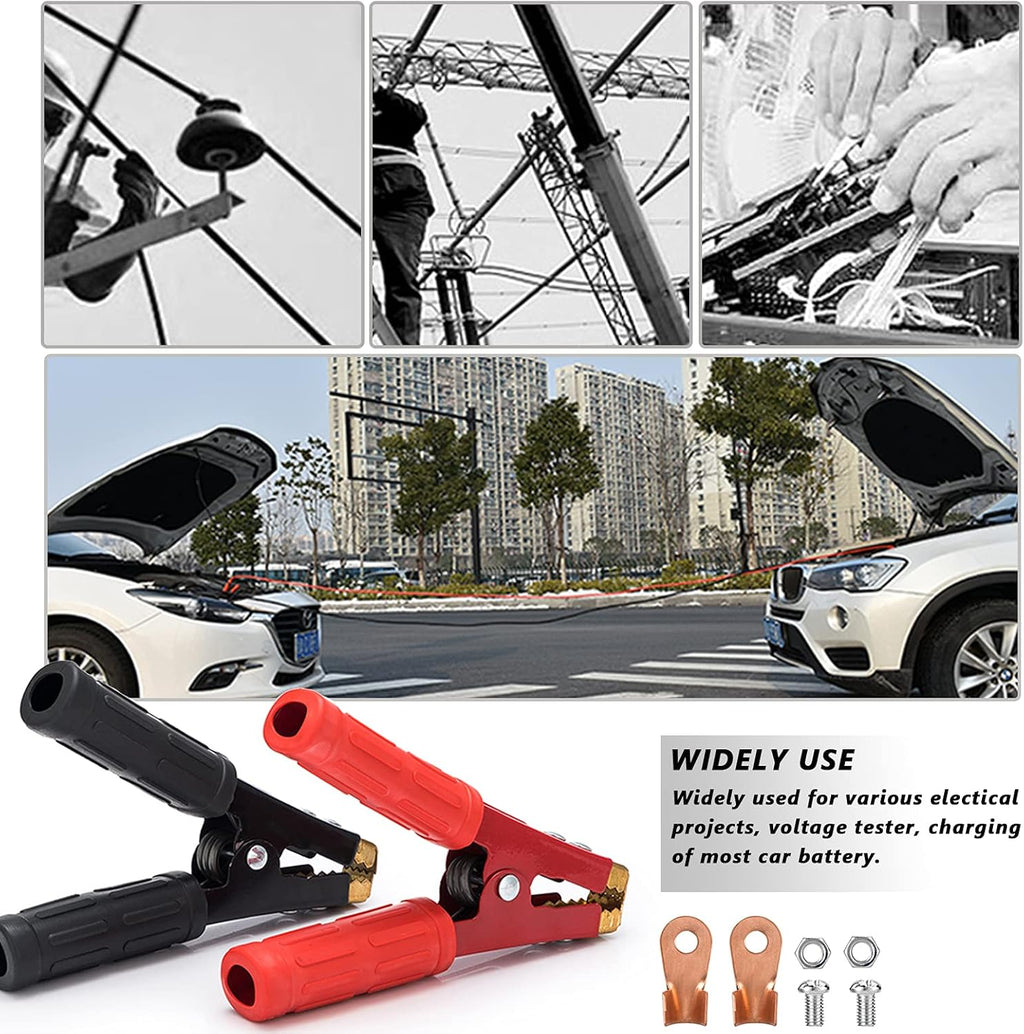 Heavy Duty Pure Copper Jumper Cables Car Battery Charger Clamps (2 PCS) O434943