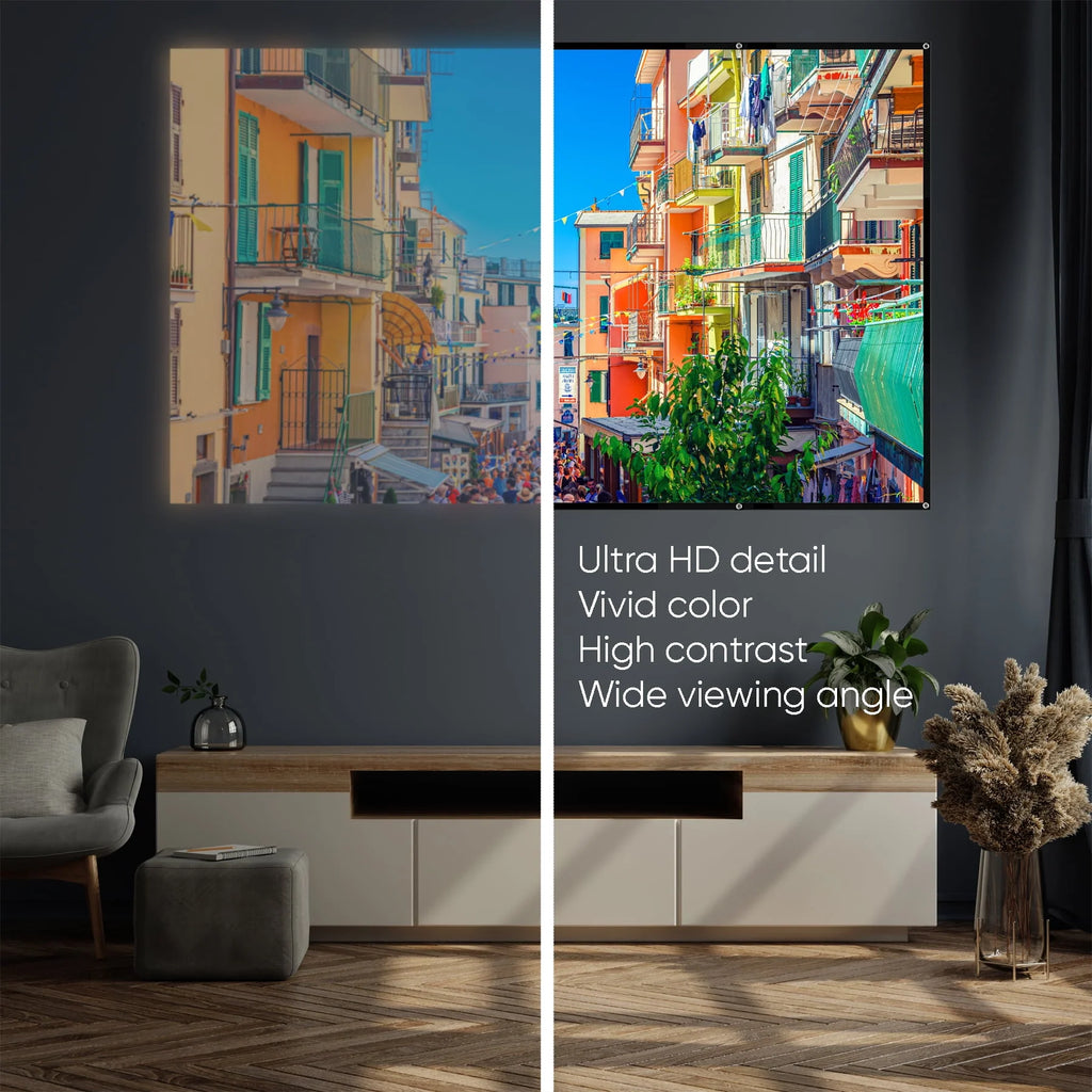 White Indoor/Outdoor Folding Projector Screen E875208