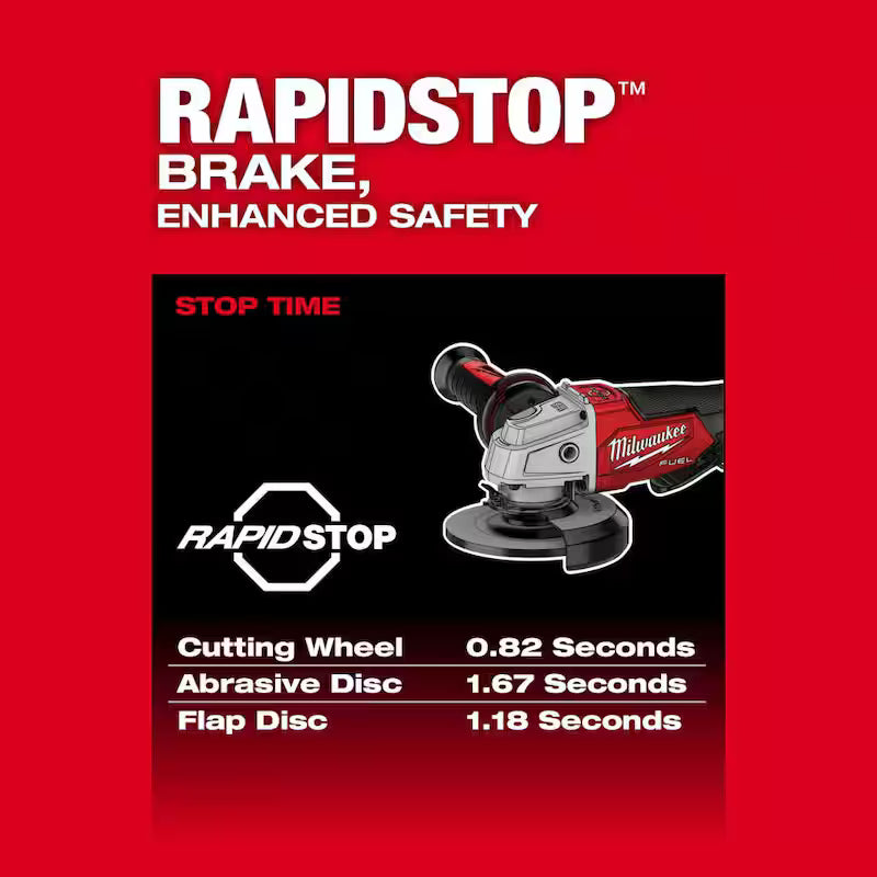 18V Brushless Cordless 4-1/2 in. / 5 in. Grinder with Paddle Switch X24366