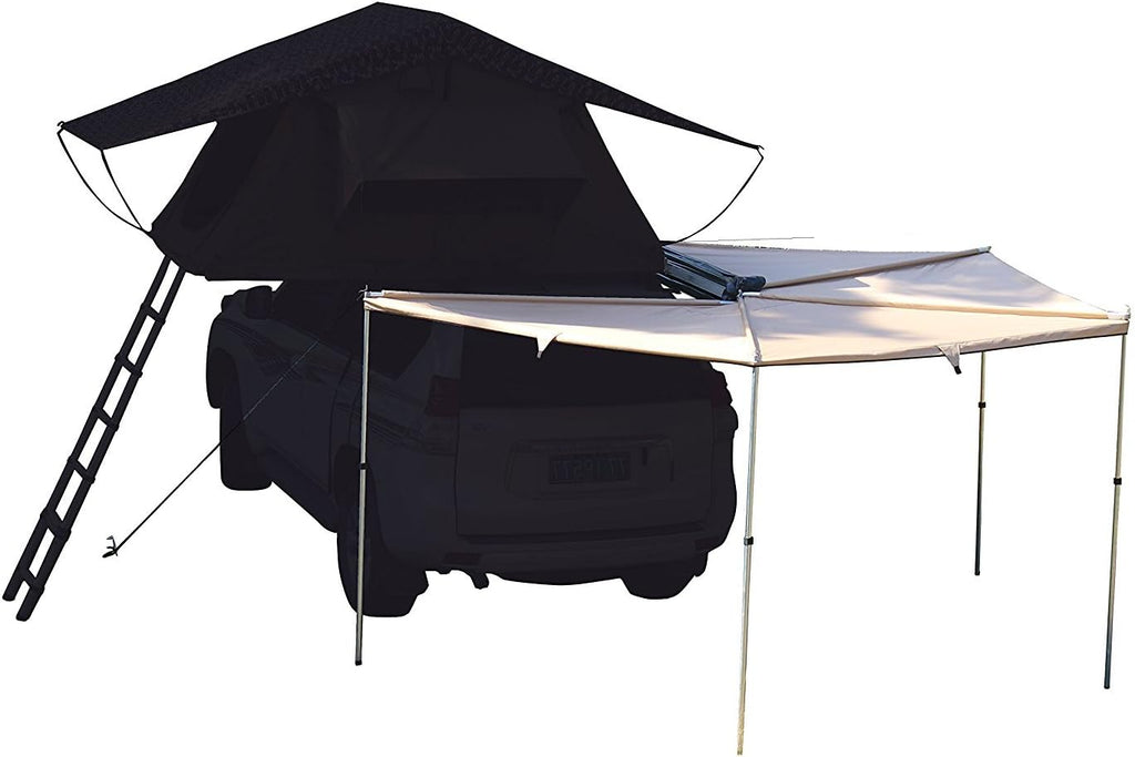 Awning Rooftop Tent Sun Shelter for Vehicle with Roof Rack, Khaki L941