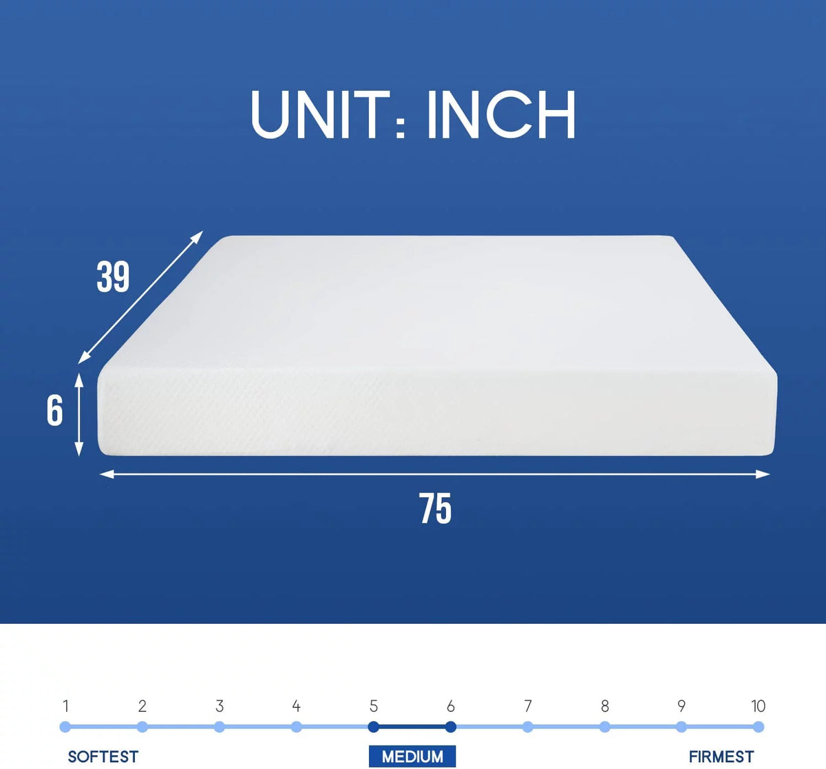 Twin 6 inch Gel Memory Foam Mattress Q677431